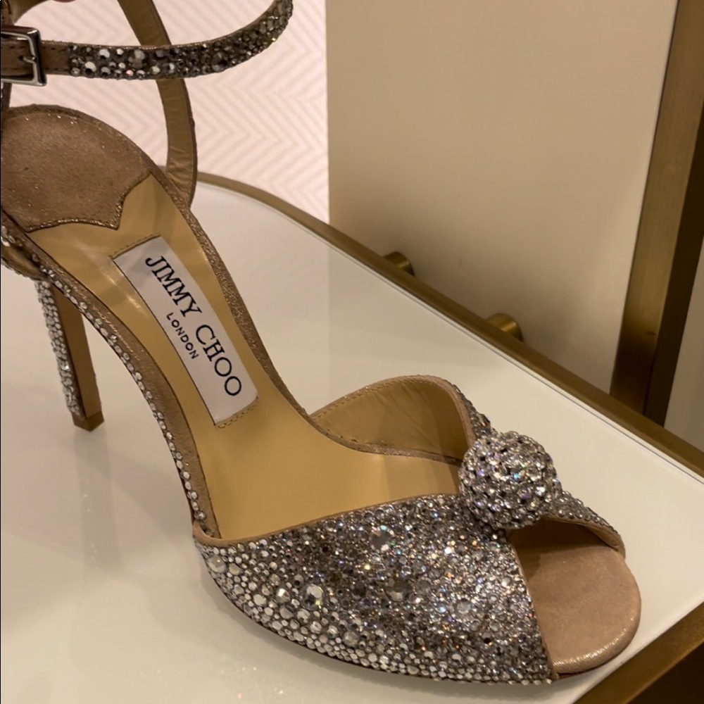 Jimmy Choo Sacora Crystal-Embellished High-Heel Sandals
